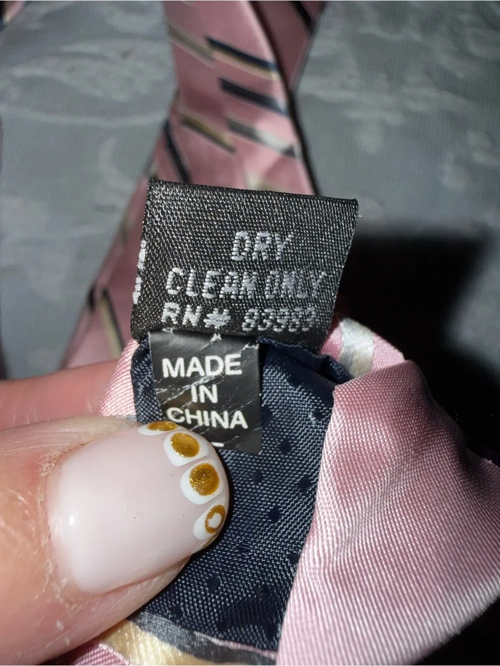 Men's Pink Striped Tie - Unbranded